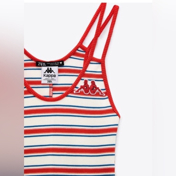 NEW Zara X Kappa stripe romper - Picture 3 of 8